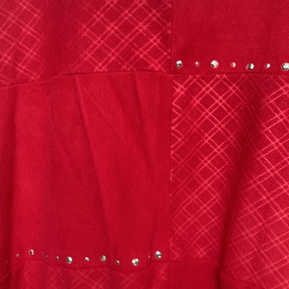 Alfred Dunner pullover red top with bling accents size 2X - Picture 5 of 17